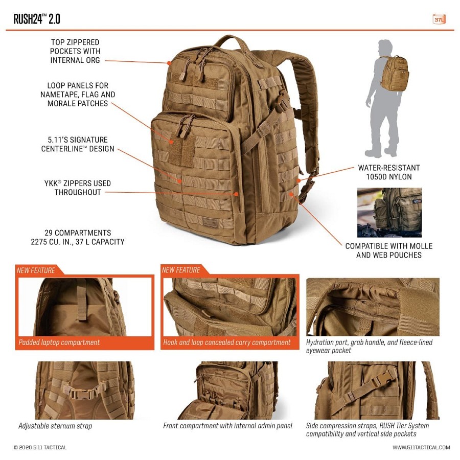 56563 5.11 Tactical Σακίδιο RUSH24™ 2.0